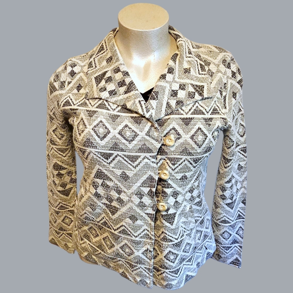 Lucky Brand Western/Aztec Button Down Shacket (Sweater/Jacket) XL